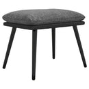vidaXL világosszürke szövet és műbőr lábzsámoly 45x29,5x35 cm
