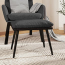 vidaXL sötétszürke szövet és műbőr lábzsámoly 45x29,5x35 cm