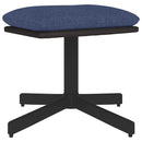 vidaXL kék szövet és műbőr lábzsámoly 60x60x36 cm