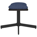 vidaXL kék szövet és műbőr lábzsámoly 60x60x36 cm