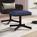 vidaXL kék szövet és műbőr lábzsámoly 60x60x36 cm