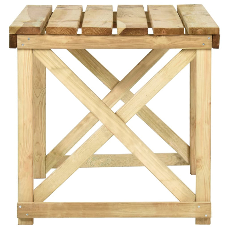 vidaXL impregnált fenyőfa kerti asztal 110 x 79 x 75 cm