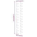 vidaXL fehér vas falra szerelhető bortartó állvány 12 palacknak