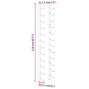 vidaXL arany vas falra szerelhető bortartó állvány 12 palacknak