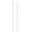 vidaXL fehér vas falra szerelhető bortartó állvány 24 palacknak