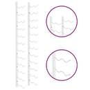 vidaXL fehér vas falra szerelhető bortartó állvány 24 palacknak