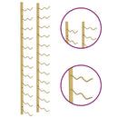 vidaXL arany vas falra szerelhető bortartó állvány 24 palacknak
