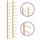 vidaXL arany vas falra szerelhető bortartó állvány 24 palacknak