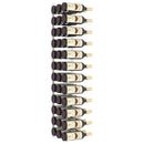 vidaXL fehér vas falra szerelhető bortartó állvány 36 palacknak