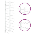 vidaXL fehér vas falra szerelhető bortartó állvány 36 palacknak