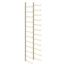 vidaXL 2 db arany vas falra szerelhető bortartó állvány 36 palacknak