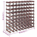 vidaXL barna tömör fenyőfa bortartó 72 palackhoz