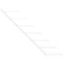 vidaXL fehér fém falra szerelhető bortartó állvány 7 palacknak