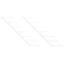 vidaXL 2 db fehér fém falra szerelhető bortartó állvány 7 palacknak