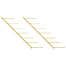 vidaXL 2 db arany fém falra szerelhető bortartó állvány 7 palacknak