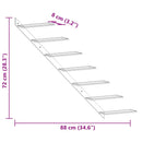 vidaXL 2 db arany fém falra szerelhető bortartó állvány 7 palacknak