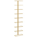 vidaXL arany vas falra szerelhető bortartó állvány 9 palacknak