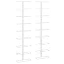 vidaXL 2 db fehér vas falra szerelhető bortartó állvány 9 palacknak