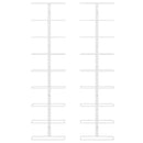 vidaXL 2 db fehér vas falra szerelhető bortartó állvány 9 palacknak