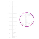 vidaXL fehér fém falra szerelhető bortartó állvány 10 palacknak