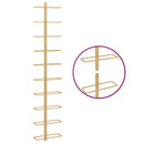 vidaXL arany fém falra szerelhető bortartó állvány 10 palacknak