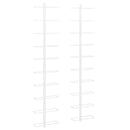 vidaXL fehér fém falra szerelhető bortartó állvány 10 palacknak