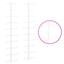 vidaXL fehér fém falra szerelhető bortartó állvány 10 palacknak