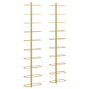 vidaXL arany fém falra szerelhető bortartó állvány 10 palacknak