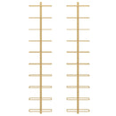 vidaXL arany fém falra szerelhető bortartó állvány 10 palacknak