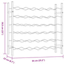vidaXL fehér fém bortartó állvány 36 palackhoz