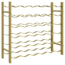 vidaXL arany fém bortartó állvány 36 palackhoz