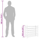 vidaXL arany fém bortartó állvány 36 palackhoz