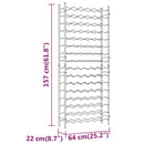 vidaXL fehér fém bortartó állvány 96 palackhoz
