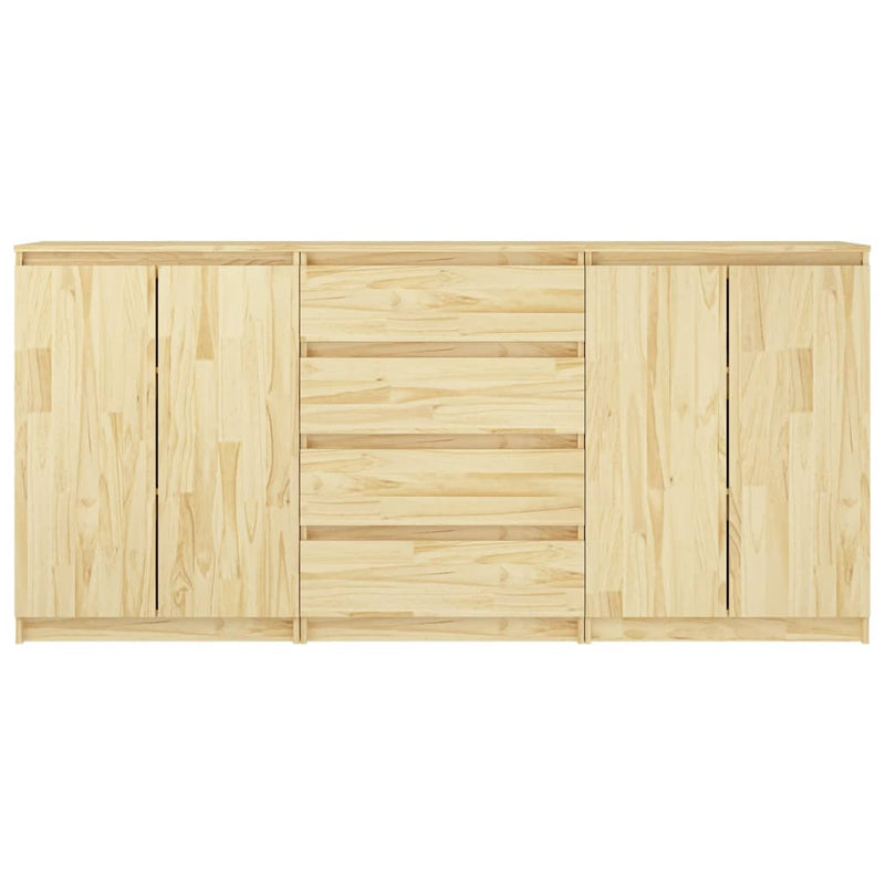 vidaXL 3 db tömör fenyőfa kisszekrény