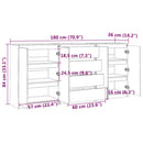 vidaXL 3 db tömör fenyőfa kisszekrény