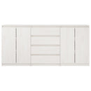 vidaXL 3 db fehér tömör fenyőfa kisszekrény