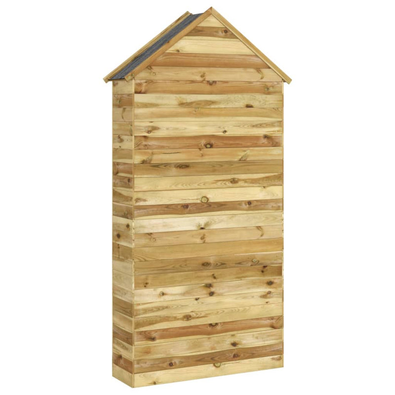 vidaXL kerti tömör impregnált fenyőfa szerszámoskamra 107x37x220 cm