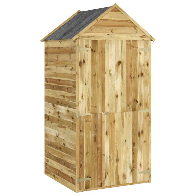 vidaXL impregnált fenyőfa kerti szerszámtároló ajtóval 107x107x220 cm