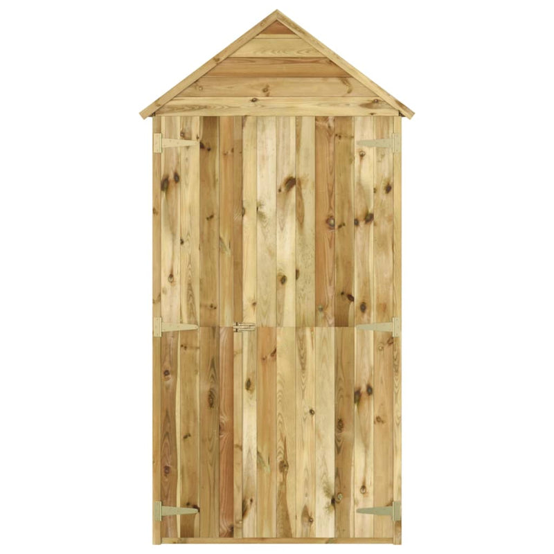 vidaXL impregnált fenyőfa kerti szerszámtároló ajtóval 107x107x220 cm