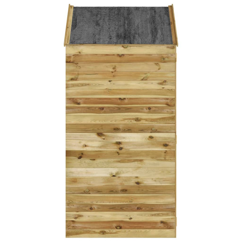 vidaXL impregnált fenyőfa kerti szerszámtároló ajtóval 107x107x220 cm