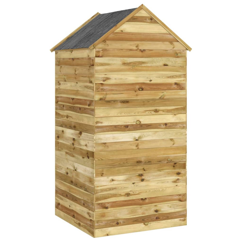 vidaXL impregnált fenyőfa kerti szerszámtároló ajtóval 107x107x220 cm