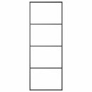 vidaXL fekete matt ESG üveg és alumínium tolóajtó 76 x 205 cm