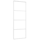 vidaXL fehér ESG üveg és alumínium tolóajtó 76 x 205 cm
