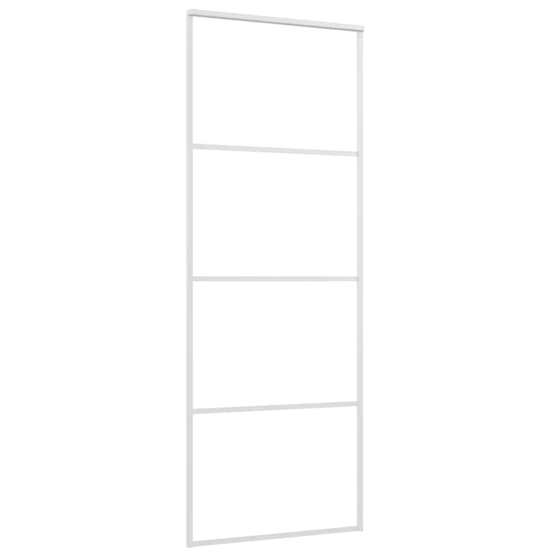 vidaXL fehér matt ESG üveg és alumínium tolóajtó 76 x 205 cm