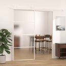 vidaXL fehér matt ESG üveg és alumínium tolóajtó 90x205 cm