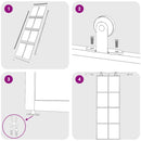 vidaXL fekete ESG üveg és alumínium tolóajtó 76 x 205 cm