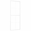 vidaXL fehér ESG üveg és alumínium tolóajtó 76 x 205 cm