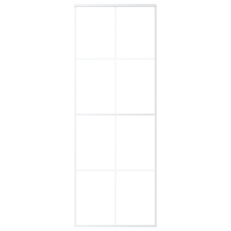 vidaXL fehér ESG üveg és alumínium tolóajtó 76 x 205 cm