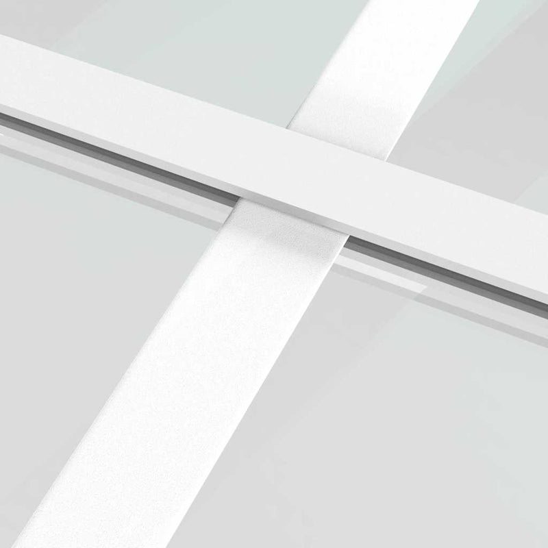 vidaXL fehér ESG üveg és alumínium tolóajtó 76 x 205 cm