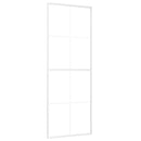 vidaXL fehér matt ESG üveg és alumínium tolóajtó 76 x 205 cm